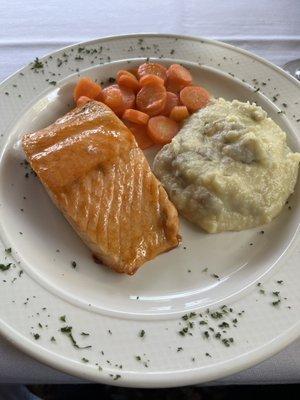 Salmon with honey and sriracha