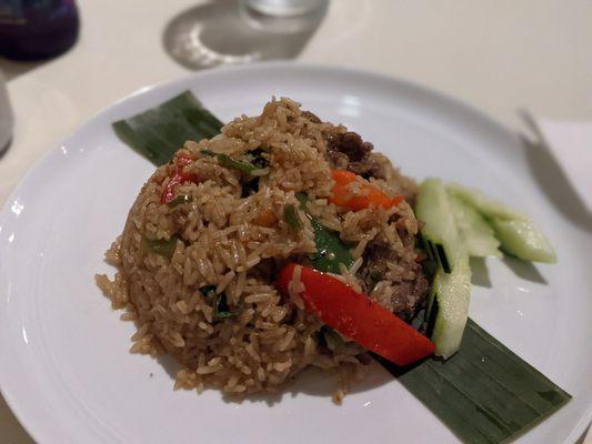 Spicy fried rice with beef