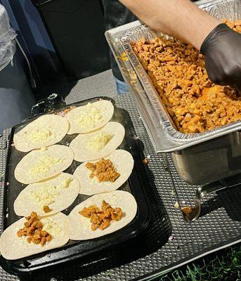 Al Pastor taco at event