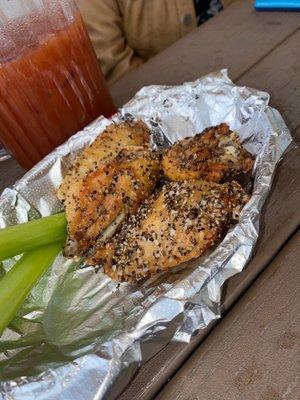 Giant amazing salt and pepper wings!!