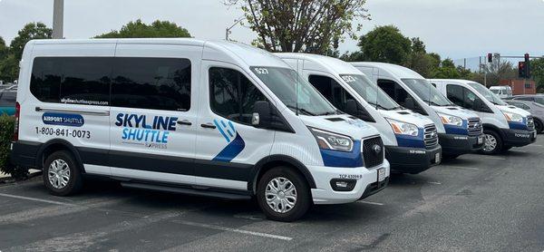 Skyline Shuttle Express 
9 Passenger Transit Vans