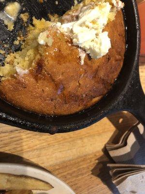 Jalapeño cornbread with  honey butter.