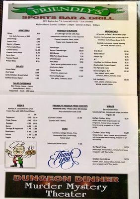 OurNew menu