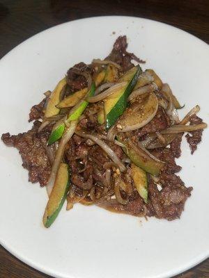 Beef stir fry