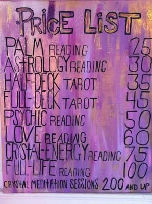 Price list