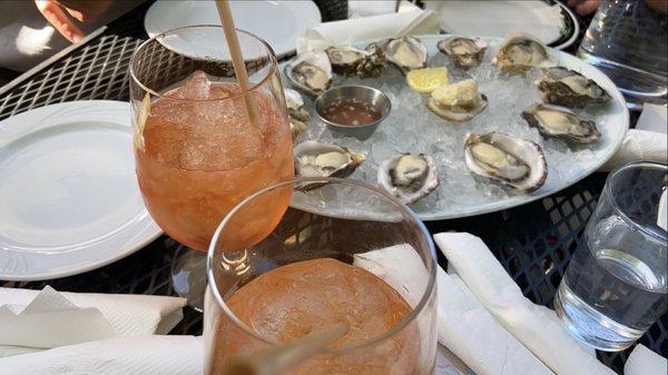 Spritz and oysters