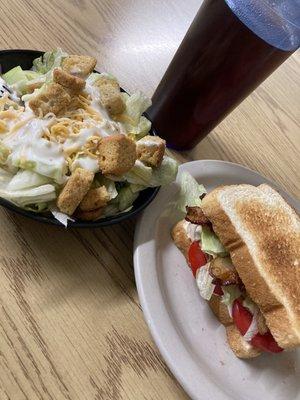 Blt and house salad