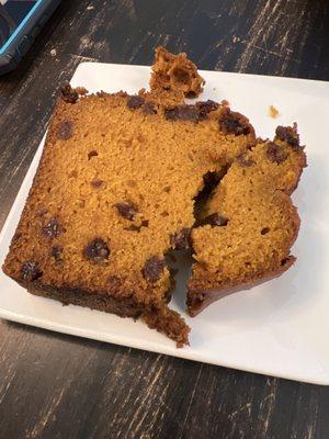 Pumpkin raisin bread