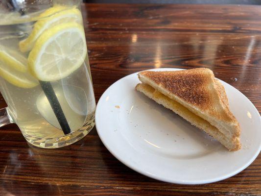 Honey lemon , kaya toast with butter