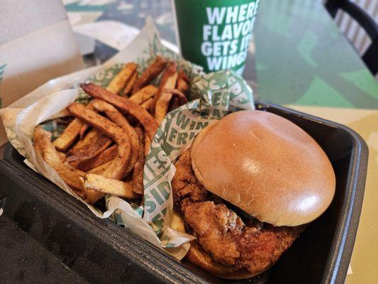 Cajun meal deal - chicken sandwich,  fries drink