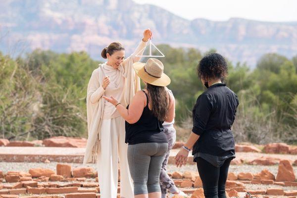 A phot captured after the labyrinth walk (photo credit Krisanna Sexton)