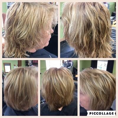 Before and after cut