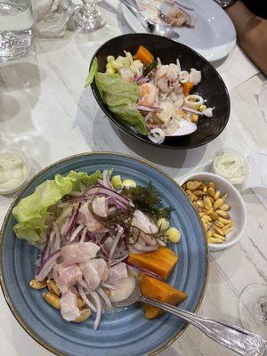 Ceviche Mixto & Ceviche de Pescado