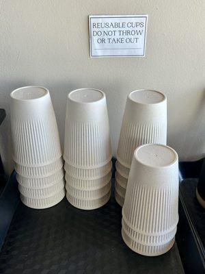 Reusable water cups YES