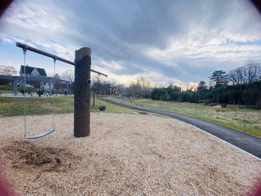 Swings and walking trail