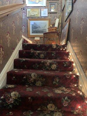 Old staircase to the booths on the second floor