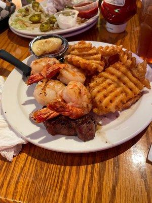 Sirloin and shrimp special!