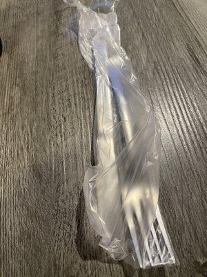 Flatware in Clear Bag