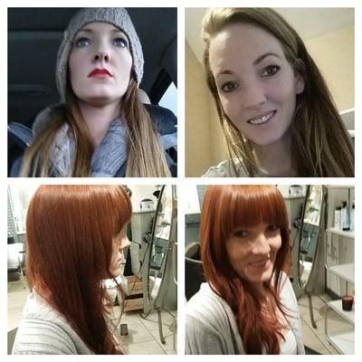 April went red and got a fringe!