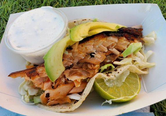 This was not only the best fish taco I've ever had, but the best salmon! Salmon was tender, moist and flavorful! Can't wait to go back!