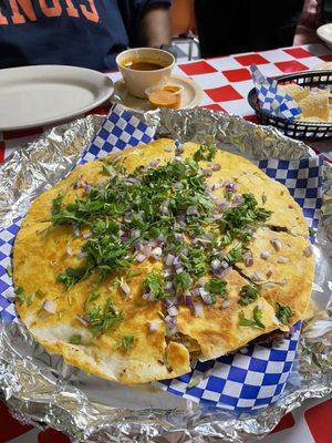 Birria pizza. The bomb dot com!