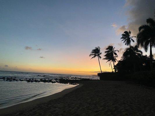 Sunset from baby beach down the road