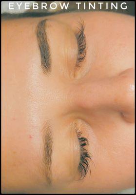 eyebrow tinting before and after