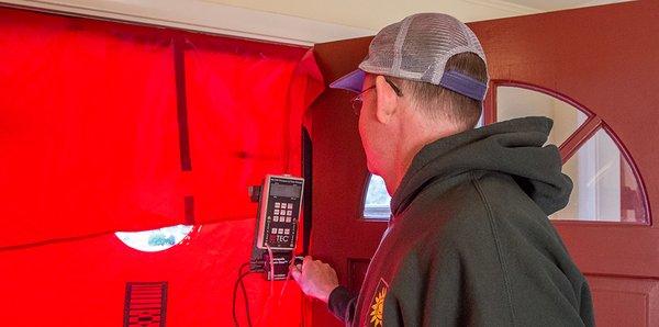 Energy Audit, blower door test.