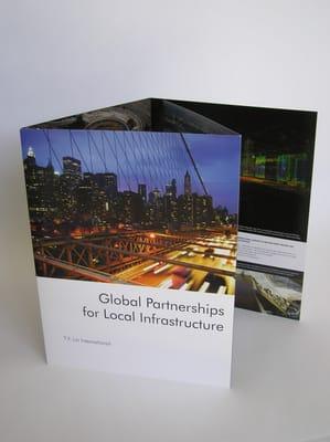 Full-Color Brochures with Double Gate Fold and Spot Varnish