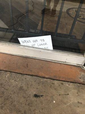 I tried the door three times before finally spotting this sign.