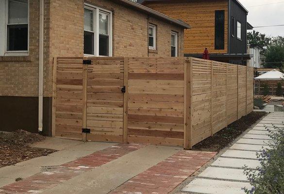 Premium Cedar horizontal Fence