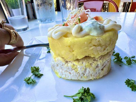 CAUSA RELLENA ( Chicken ) my favorite !