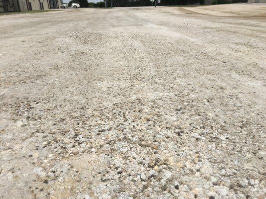 Petraviam locks up this industrial park's surface, cutting dust and standing up to heavy truck traffic.