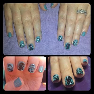 Adorable Octopus Manicure by Ashley!