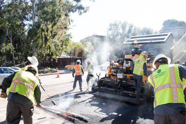 Paving Collwood Blvd near SDSU