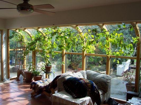 Interior picture of new solarium glass room extension here in Riverside