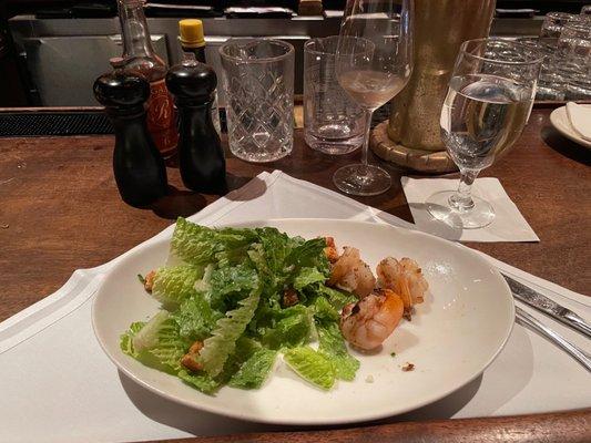 Caesar Salad with Shrimp