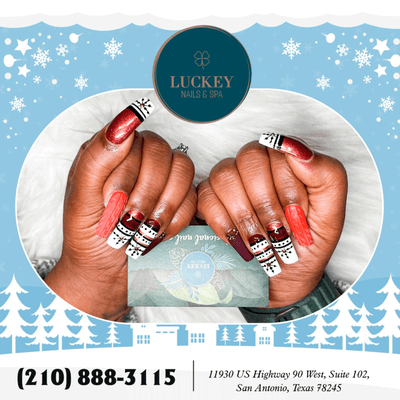 Embrace the winter magic with enchanting nail art that captures the frosty beauty of the season, adding a touch of glamour to your fingertip