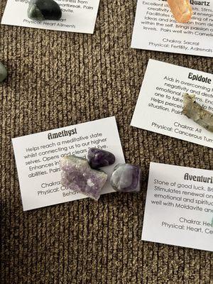 Some of the crystals that I have bought!