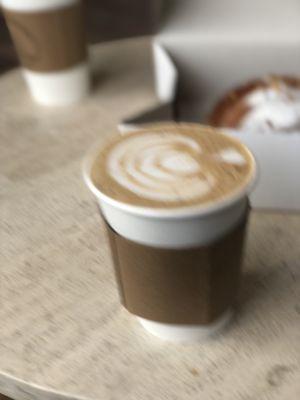 Honey Cinnamon Latte, Almond Croissant, Red Velvet Latte