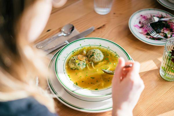 Matzo ball soup