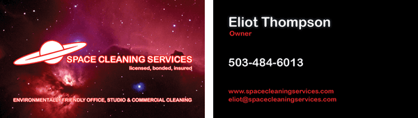 Business Card Design for Space Cleaning Services. 2010