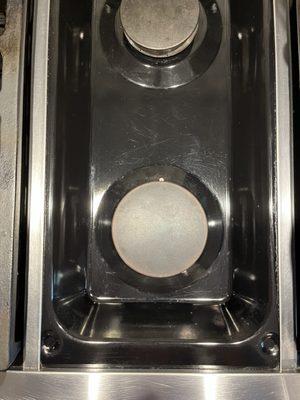 Stovetop after I spent a couple minutes on it after they left the second time - not so impossible after all I guess