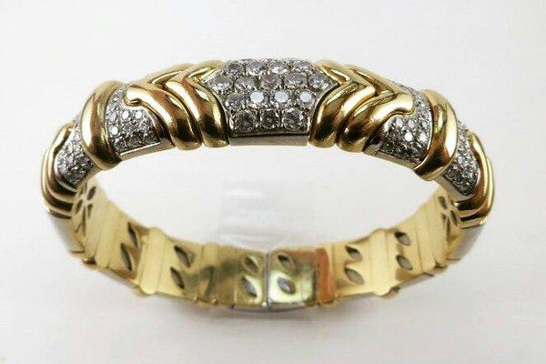 Brazalete Oro 18k con diamantes