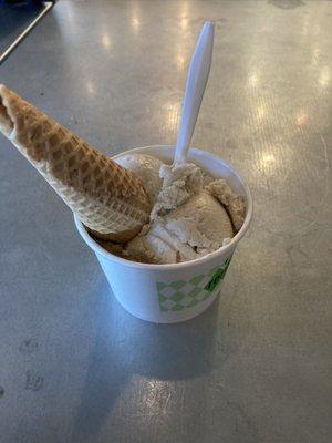 Brown sugar banana and espresso with a cone on top