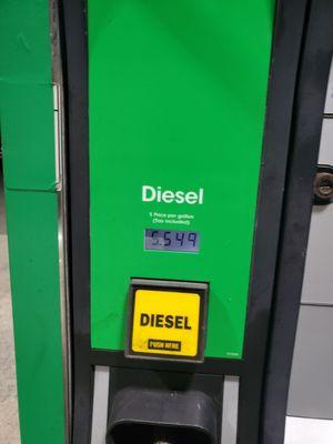 This gas station sells Diesel gasoline. The price for Diesel gas as of May 29, 2023.