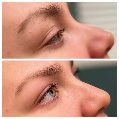 Brow wax and lash lift