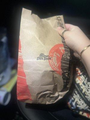 Del taco bag