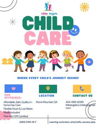 NEW, NEW! Childcare at My Girlfriendz Place!