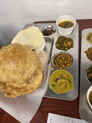 Veg Thali with Poori